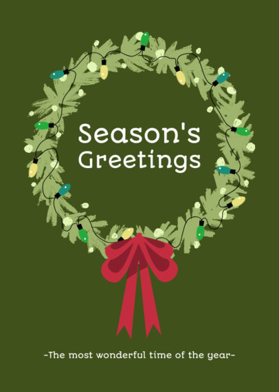 Christmas-Themed Greeting Card Design Template