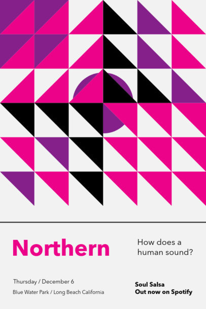 Poster Design Template Featuring a Swiss Style 3125