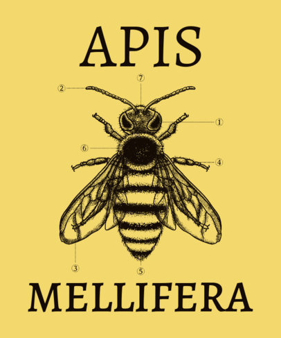 T-Shirt Design Creator Featuring the Morphology of a Bee 3122b