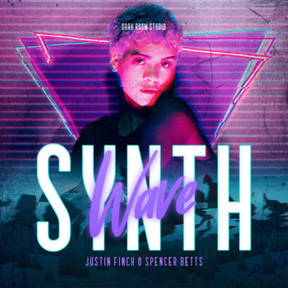 EDM Album Cover Creator Featuring 80's-Inspired Graphics