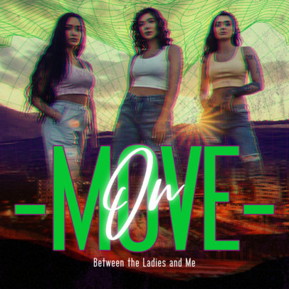 Pop Album Cover Maker for a Girl Band Featuring a 3D-Style Filter 3129g