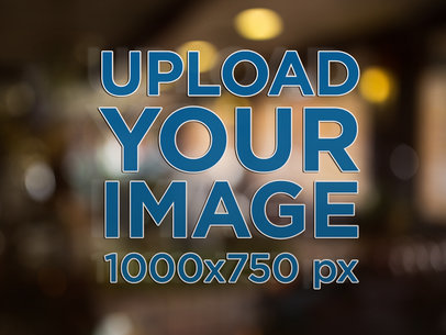 Blurred Window Decal Mockup