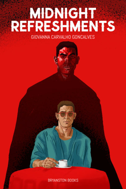 Horror Book Cover Design Template Featuring  a Modern Vampire 3116c