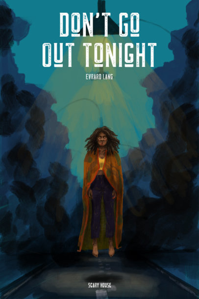 Book Cover Design Generator with an Illustration of a Vampiress in a Modern Street 3116d