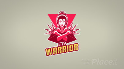 Intro Maker for a Gaming Channel Featuring an Animated Geisha Warrior 2531