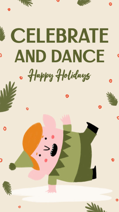 Instagram Story Generator with a Cute Elf Dancing 3134g