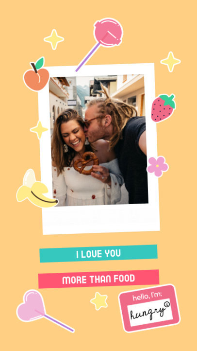 Colorful Phone Case Design Creator with Food Stickers 3118b