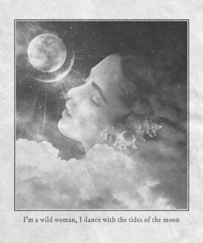 Quote T-Shirt Design Maker with a Picture of a Woman