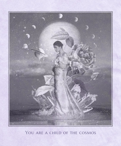 T-Shirt Design Creator with a Picture of a Cosmic Goddess 3128b