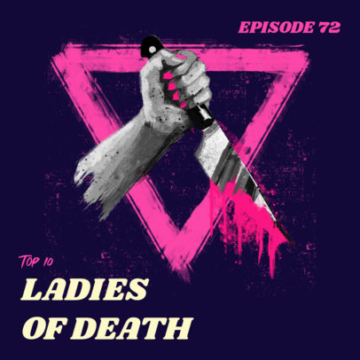 Podcast Cover Maker for an Episode About Female Murderers 3124a