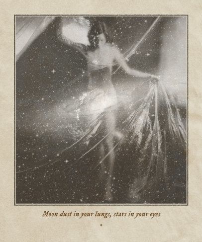 Feminine T-Shirt Design Template with a Beautiful Quote