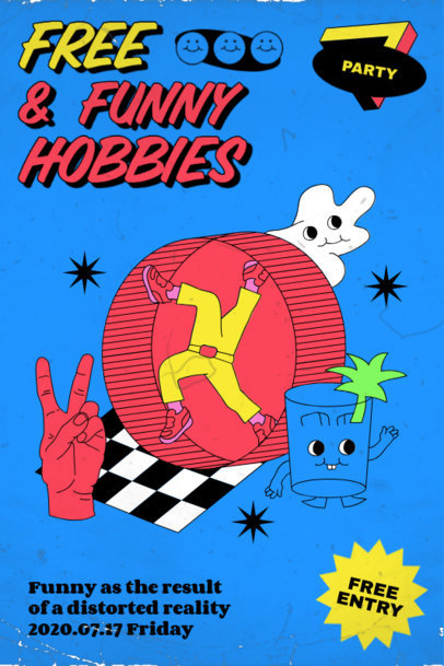 Poster Design Creator Featuring Surreal Characters