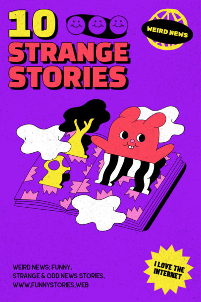 Surreal Poster Design Maker to Promote a Website of Weird Things