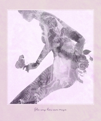 T-Shirt Design Maker with a Vintage Picture and a Feminist Quote