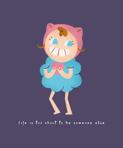 Fun T-Shirt Design Maker with a Weird Character Illustration