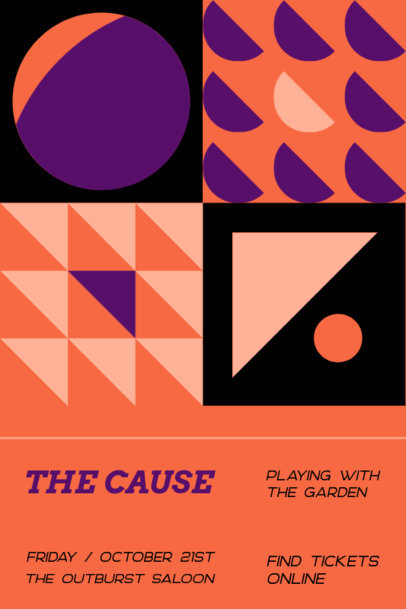 Poster Design Generator Featuring Neo-Geometric Graphics 3125e