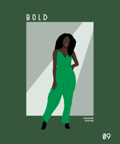 Trendy T-Shirt Design Maker with an Illustration of a Bold Woman