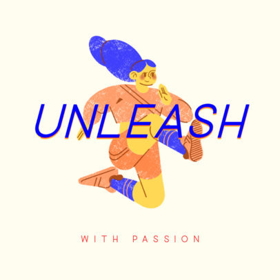 Logo Creator for an Athleisure Brand Featuring a Woman Running