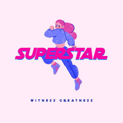 Sportswear Logo Maker Featuring an Illustration of a Woman Running