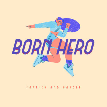 Logo Creator for a Sportswear Brand Featuring a Woman Dancing