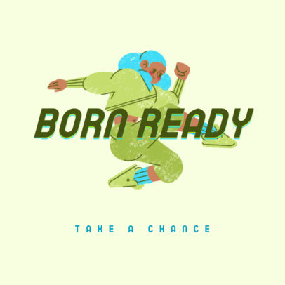 Logo Maker for a Sportswear Store Featuring an Illustration of a Woman Jumping