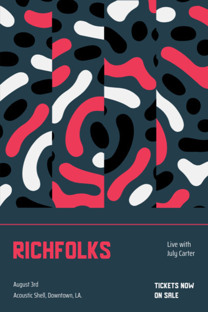 Poster Design Maker for a Musician Featuring Funky Wavy Lines 3125f