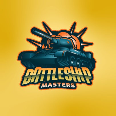 Logo Maker for a Gaming Squad Featuring a Graphic of a War Tank 3819f