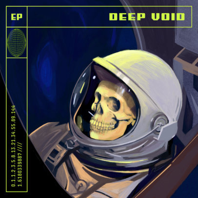 Prog-Rock Illustrated Album Cover Design Maker with a Dead Astronaut 3805a