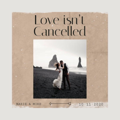 Instagram Post Template for Online Wedding Announcements 