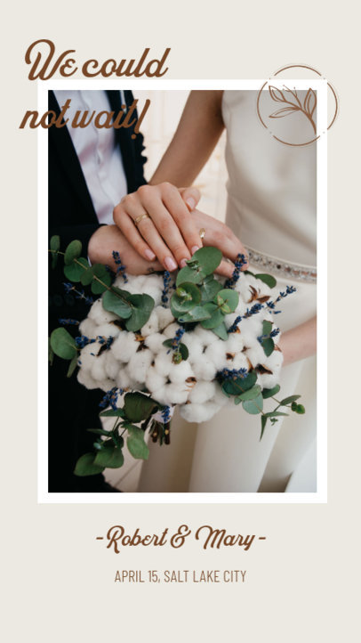Instagram Story Design Template for a Small Wedding