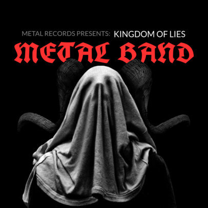 Heavy Metal Album Cover Maker Featuring Dark Illustrations