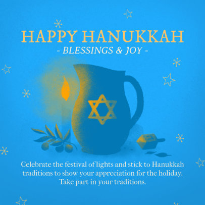 Instagram Post Template for a Happy Hanukkah Celebration 3153