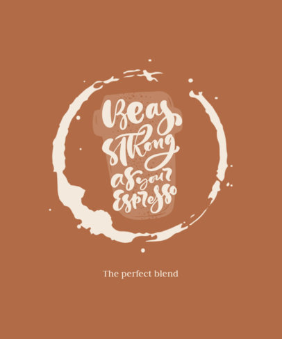 T-Shirt Design Maker with a Quote About Espresso 
