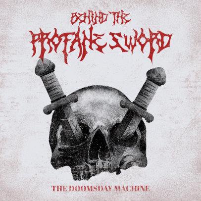 Heavy Metal Album Cover Maker with Dark Graphics and Grunge Typography