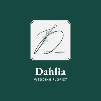 Wedding Florist Logo Generator Featuring a Floral Font 