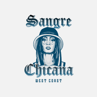 Clothing Store Logo Maker Featuring Chicano Characters