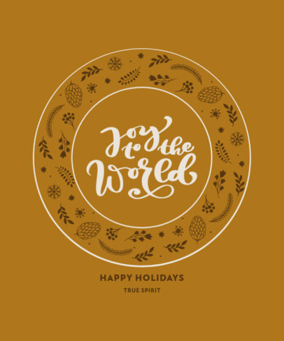 T-Shirt Design Template for Christmas Enthusiasts