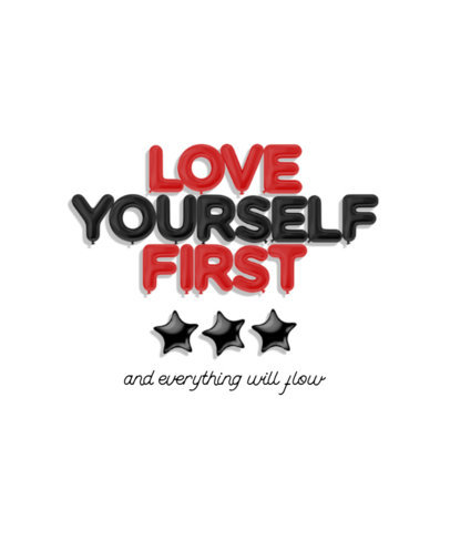 Quote T-Shirt Design Template with Balloon-Style Typeface