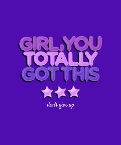 Lettering T-Shirt Design Maker Featuring a Women Empowerment Quote