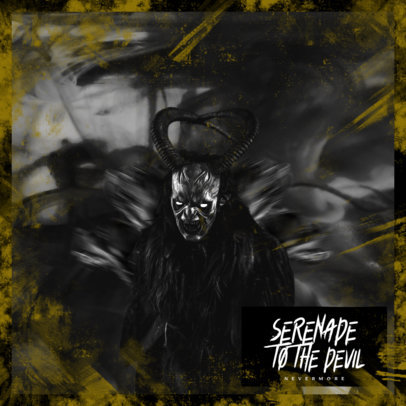 Mixtape Cover Maker for a Heavy Metal Band Featuring Demonic Graphics