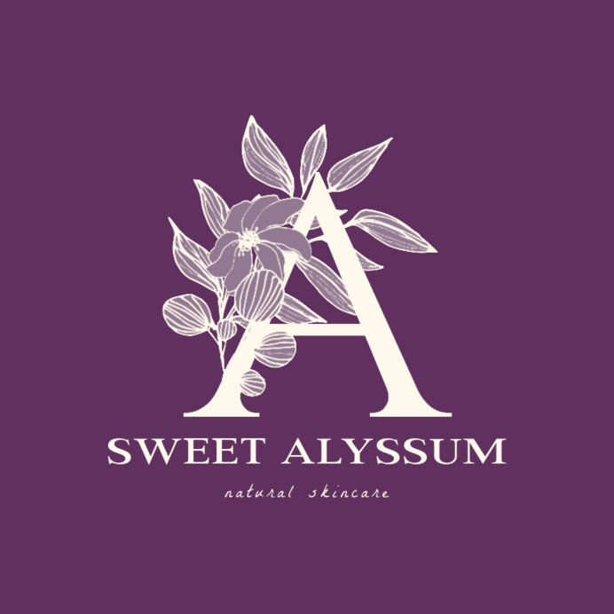Monogram Logo Creator Featuring a Serif Letter Decorated with Flowers