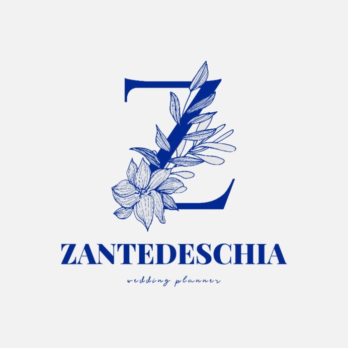 Monogram Logo Template Featuring a Letter with Calla Lillies