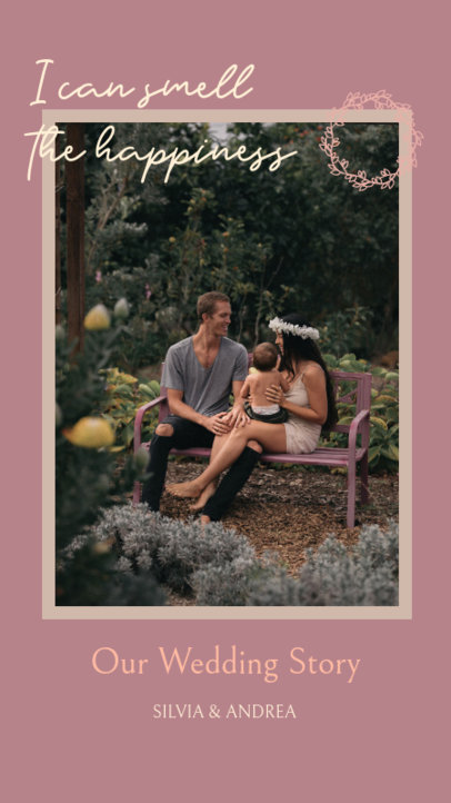 Instagram Story Maker with a Save the Date Reminder for a Wedding