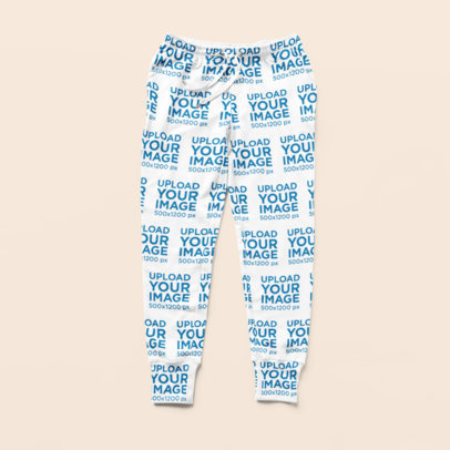 Flat-Lay Mockup of a Pair of Sublimated Sweatpants 15492a