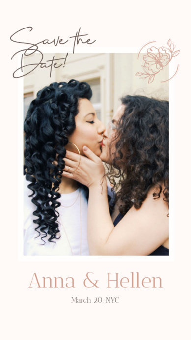 Instagram Story Generator for a LGBT Wedding Virtual Announcement