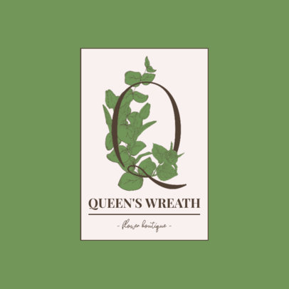 Online Logo Generator with a Floral-Decorated Monogram