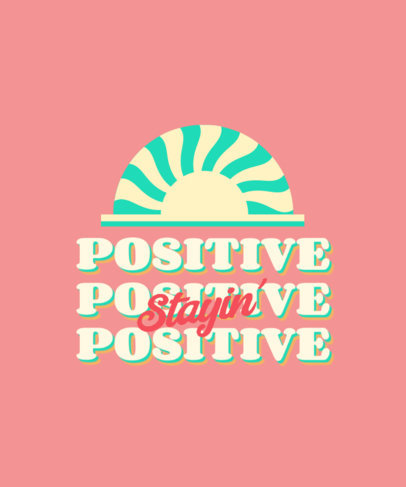 60's-Style T-Shirt Design Generator with a Positive Quote