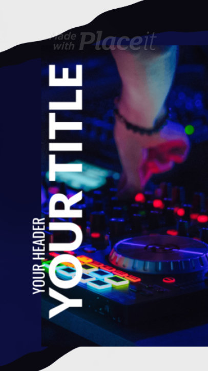 Instagram Story Video Maker for Electro Music Artists Featuring Simple Animations 2440-el1