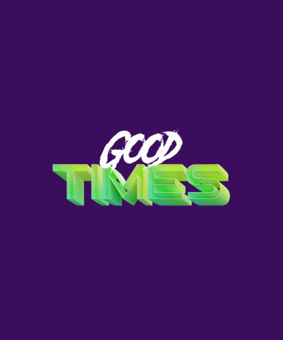 T-Shirt Design Creator Featuring a 3D Lettering Quote