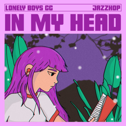 Jazz Album Cover Template Featuring Lo-Fi Illustrations